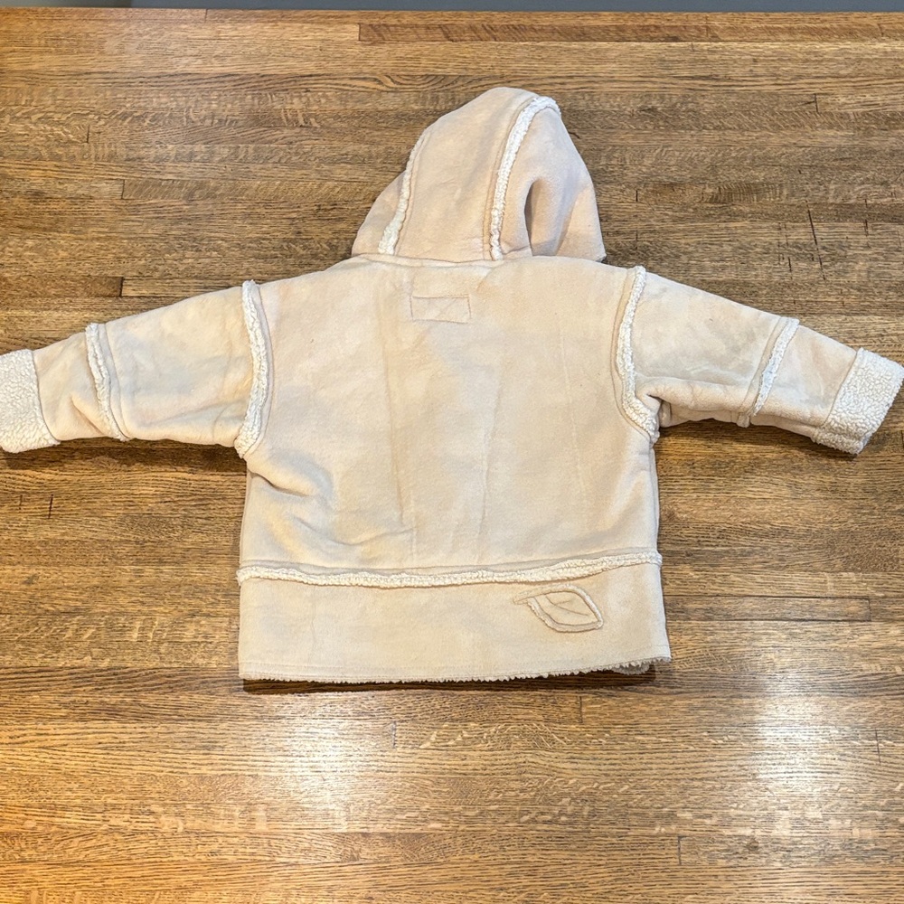 Two 12 M Girl’s Winter Jackets with Hoods. Pink Quilted and Faux Suede - Picture 12 of 13
